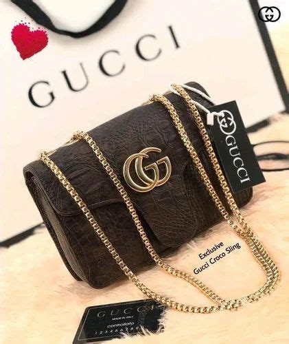 gucci croco sling bag|Gucci sling bag price.